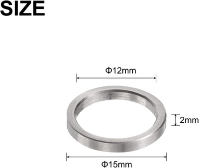 12 Pzas Espaciadores Metal Redondos M12 12mm