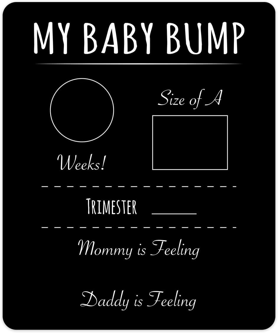 Cartel pizarra embarazo 10x12pulg baby shower