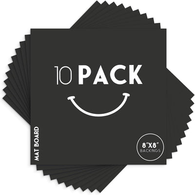 10 Alfombrillas Negras 8x8pulg Tablero 4 Capas