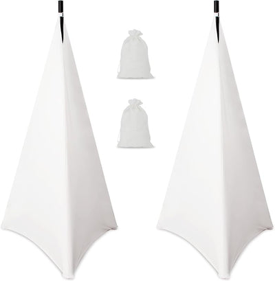 Funda soporte altavoz trípode 360° lycra con bolsa 2unid blanco