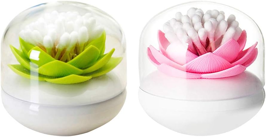 2 Soportes Q-Tips Algodón Decoración Mesa