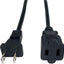 Cable extensión 12ft polarizado Nema 1-15P a 1-15R negro