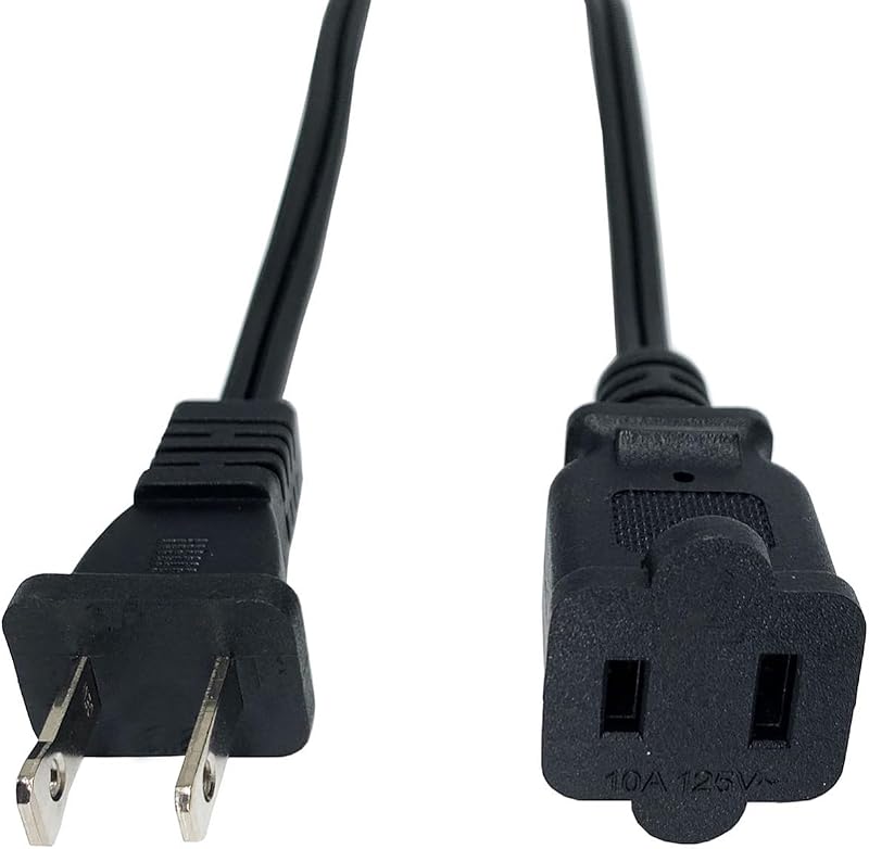 Cable extensión 12ft polarizado Nema 1-15P a 1-15R negro