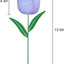Set 6 flores tulipán metal decoración jardín patio