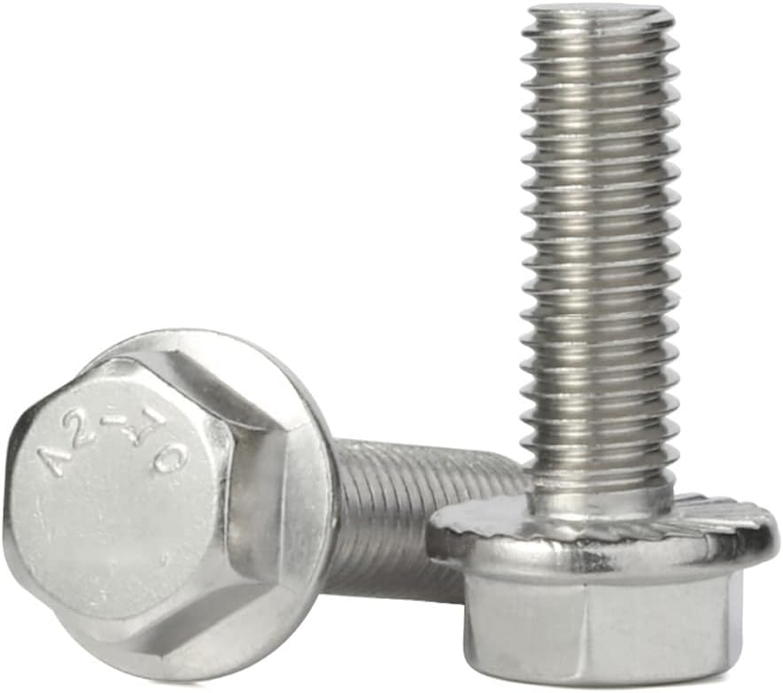 Brida tornillos hexagonales acero inox 18-8 25 pzas