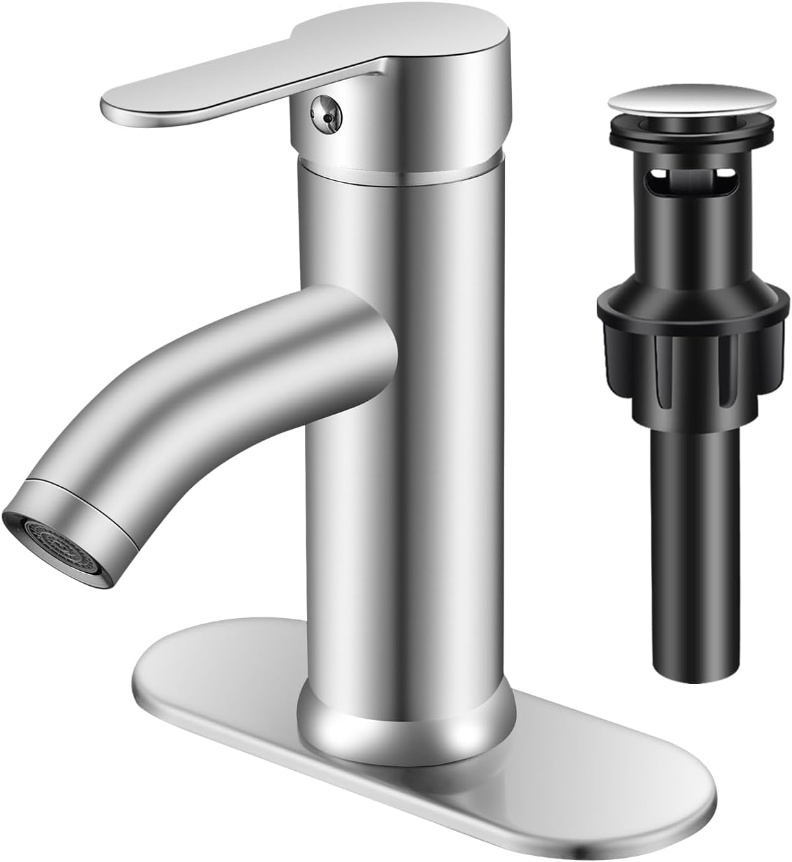 Llave baño níquel cepillado fregadero 1 o 3 agujeros