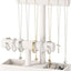 Soporte pulseras y collares terciopelo estilo 2 beige