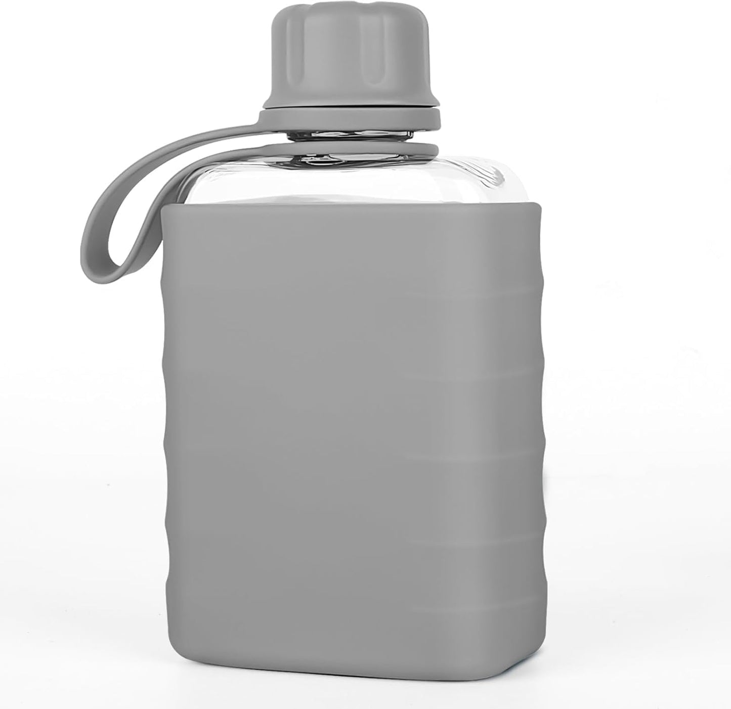 Frasco portátil con funda silicona 8.2oz Tritan transparente