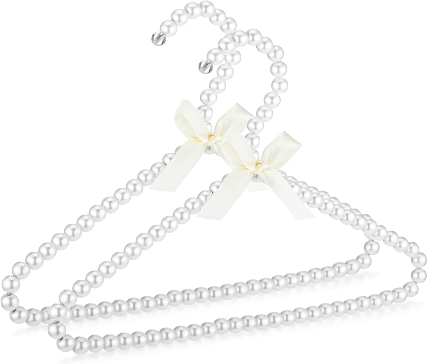 Percha blanca con perlas para niños y mascotas