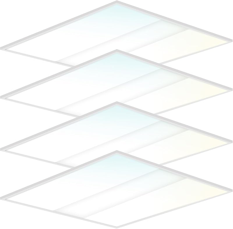 4 Lámparas LED techo oficina 5 colores 3500K-6500K