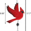 Carillón viento pájaro cardenal rojo para exterior