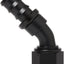 Adaptador manguera aluminio negro 45 grados