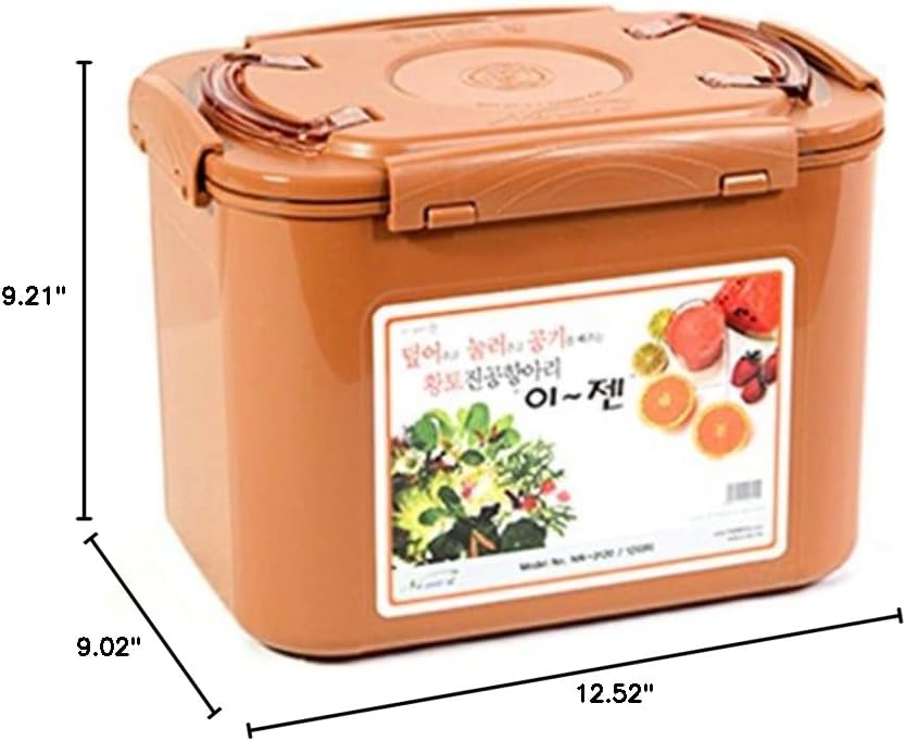 Contenedor fermentación probióticos con tapa vacío 12L