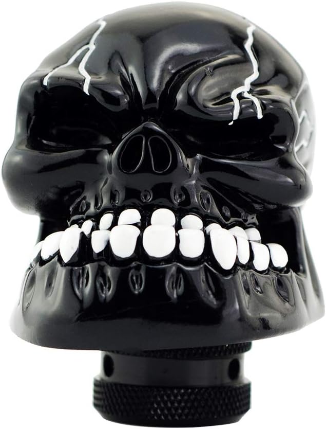 Pomo palanca cambios forma calavera negro