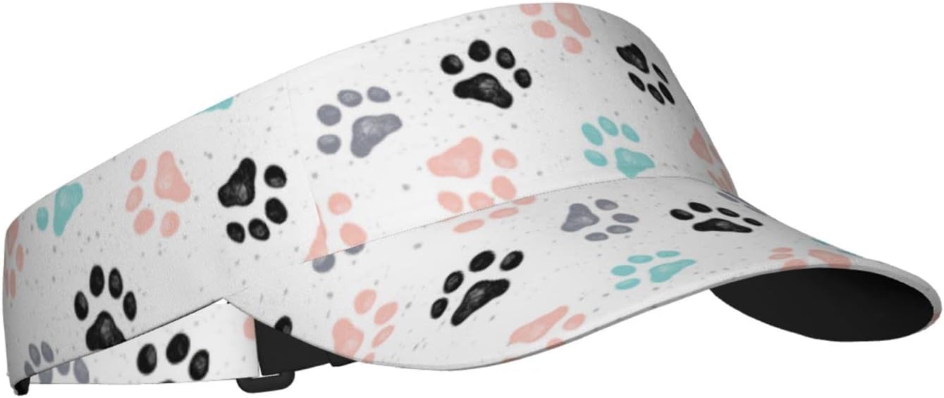 Sombrero visera estampado patas perro ajustable deportivo