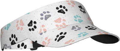 Sombrero visera estampado patas perro ajustable deportivo
