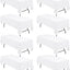 8 Manteles Blancos Poliéster 60x126pulg para Bodas y Fiestas