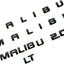 Set emblemas placa puerta 2.0T comp Malibu LT2025 negro