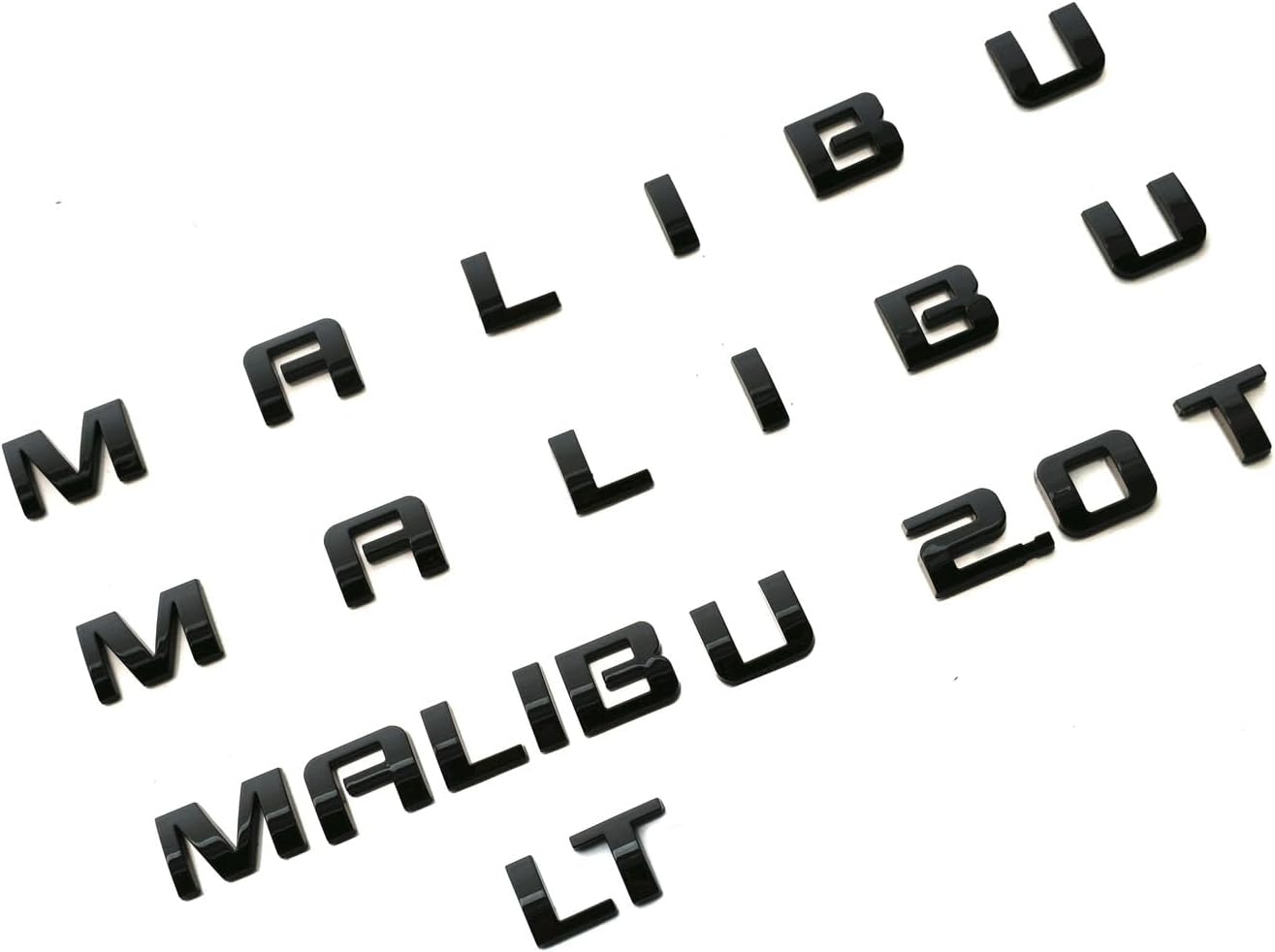 Set emblemas placa puerta 2.0T comp Malibu LT2025 negro