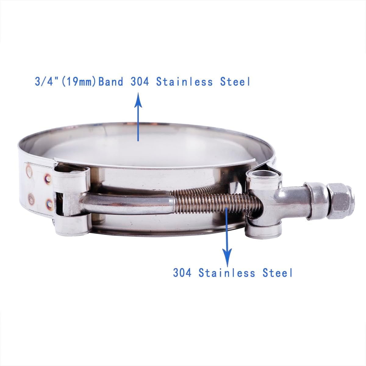 2 Abrazaderas Manguera Acero Inox 3.5" 3.6-4"