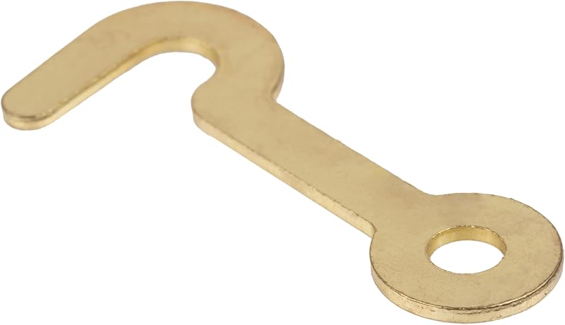 Gancho puerta caja chapado latón 1-3/8 4 Pzas