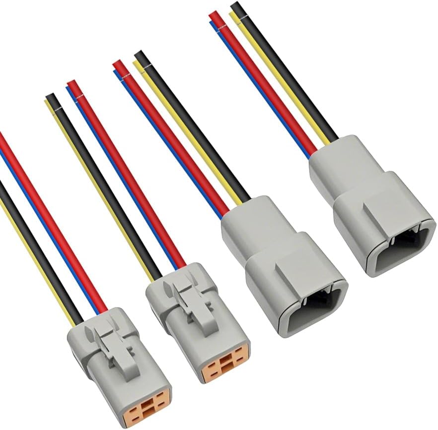 Conector eléctrico 4 pines 12awg impermeable para auto camión led