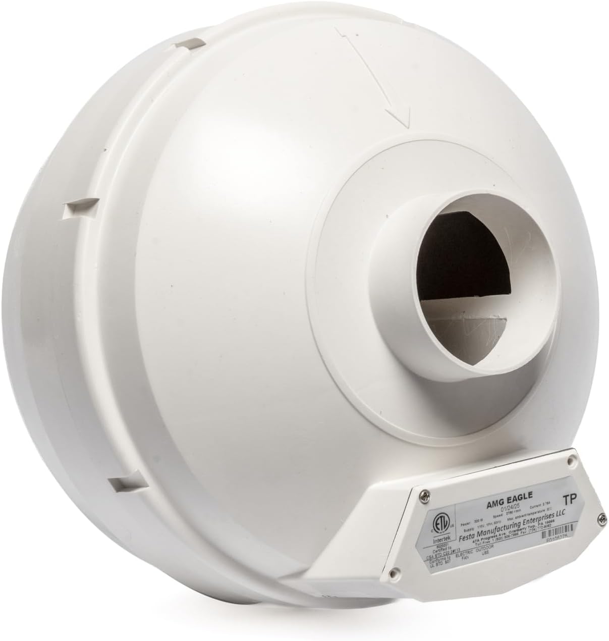 Ventilador radón 4pulg silencioso eficiente energía