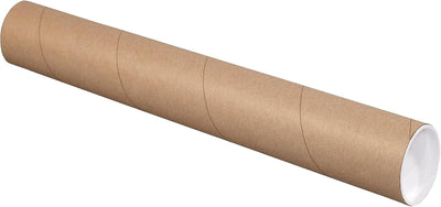 Tubos cartón con tapas 30x3pulg pack 24 para correo