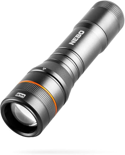 Linterna Led Mano Impermeable AA 500-1500 Lúmenes Gris