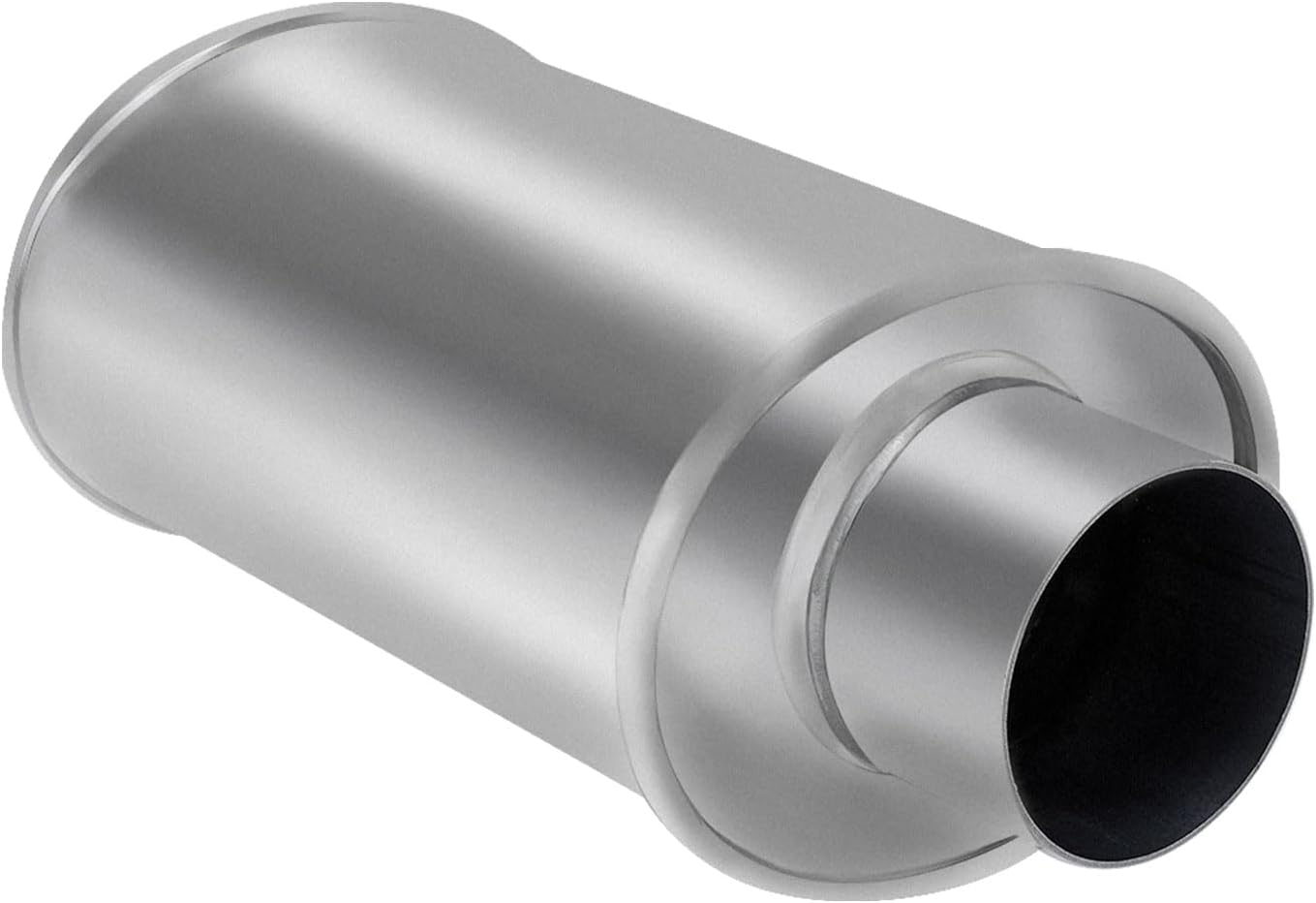 Resonador acero inox 2.5" diseño recto 13.8"