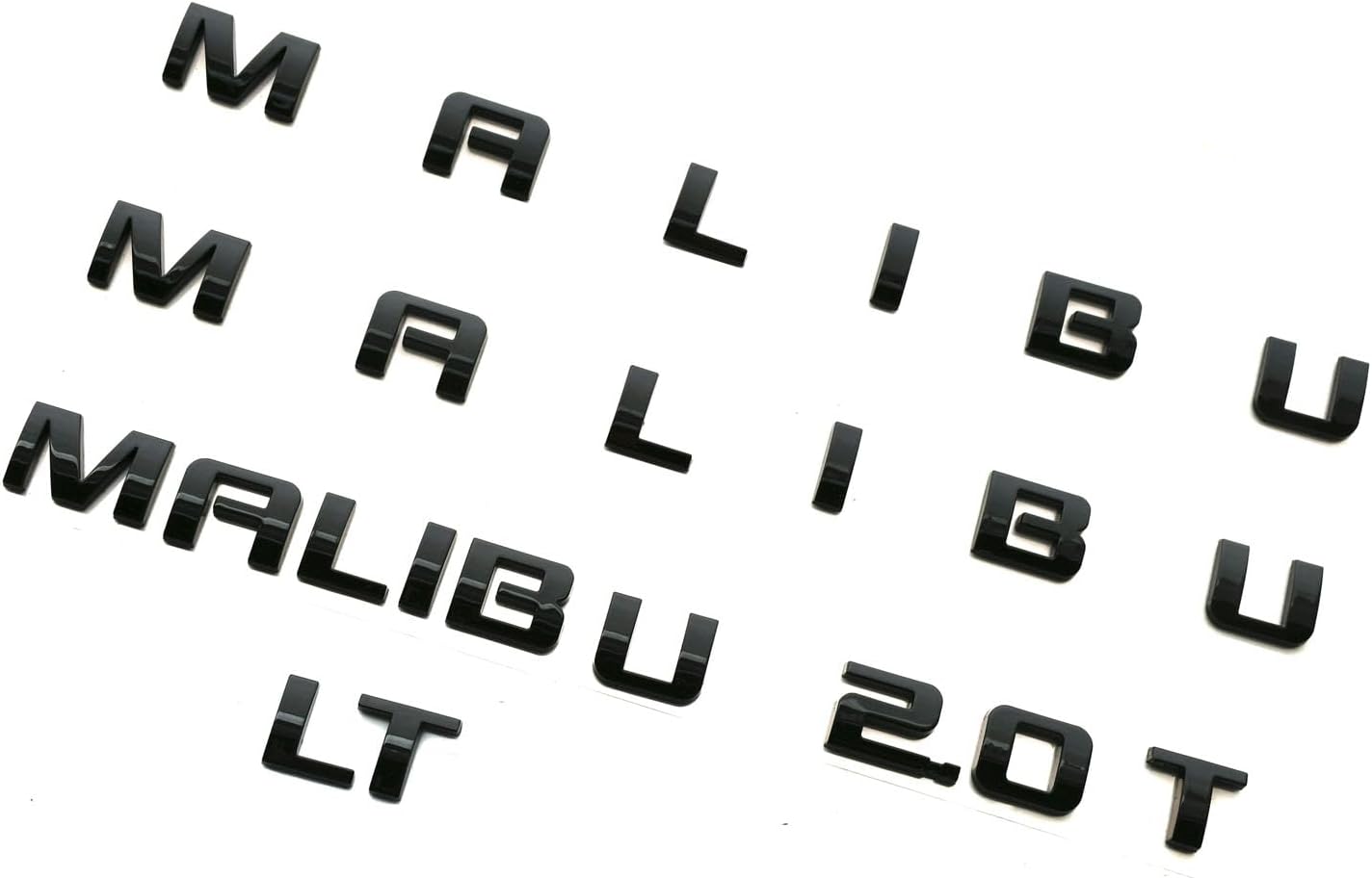Set emblemas placa puerta 2.0T comp Malibu LT2025 negro