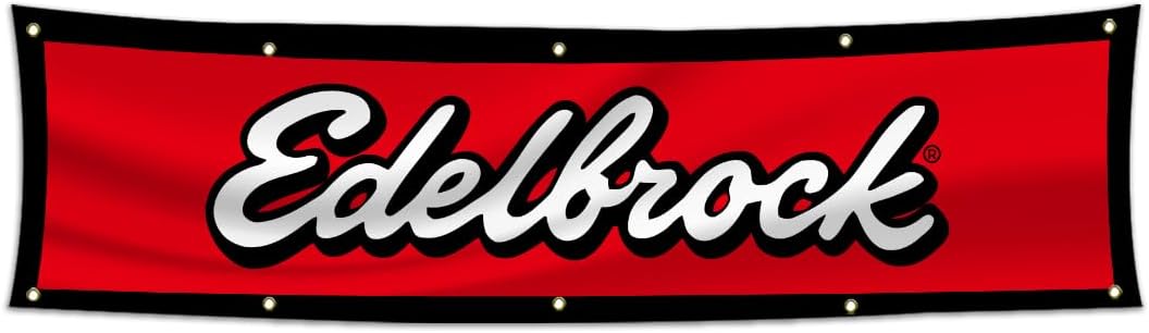 Banner Edelbrock 2x8ft para coche carreras decoración