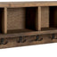 Perchero rústico 48pulg 6 ganchos 4 cubículos madera marrón