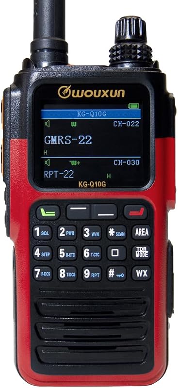 Radio GMRS de mano color rojo