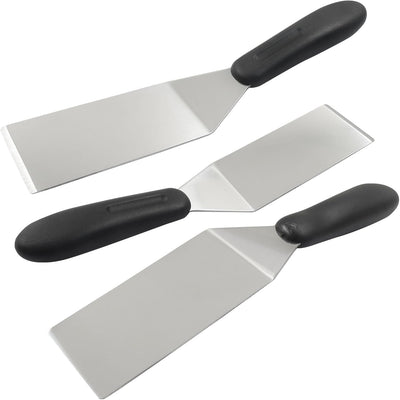 3 Espátulas Acero Inox Mini para Hornear Panqueques