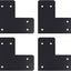 4 Soportes L para Postes 6x6 12"