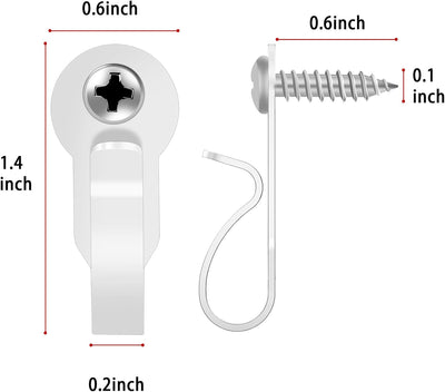 36 Ganchos Acero Inox Blanco para Luces Exteriores Navidad