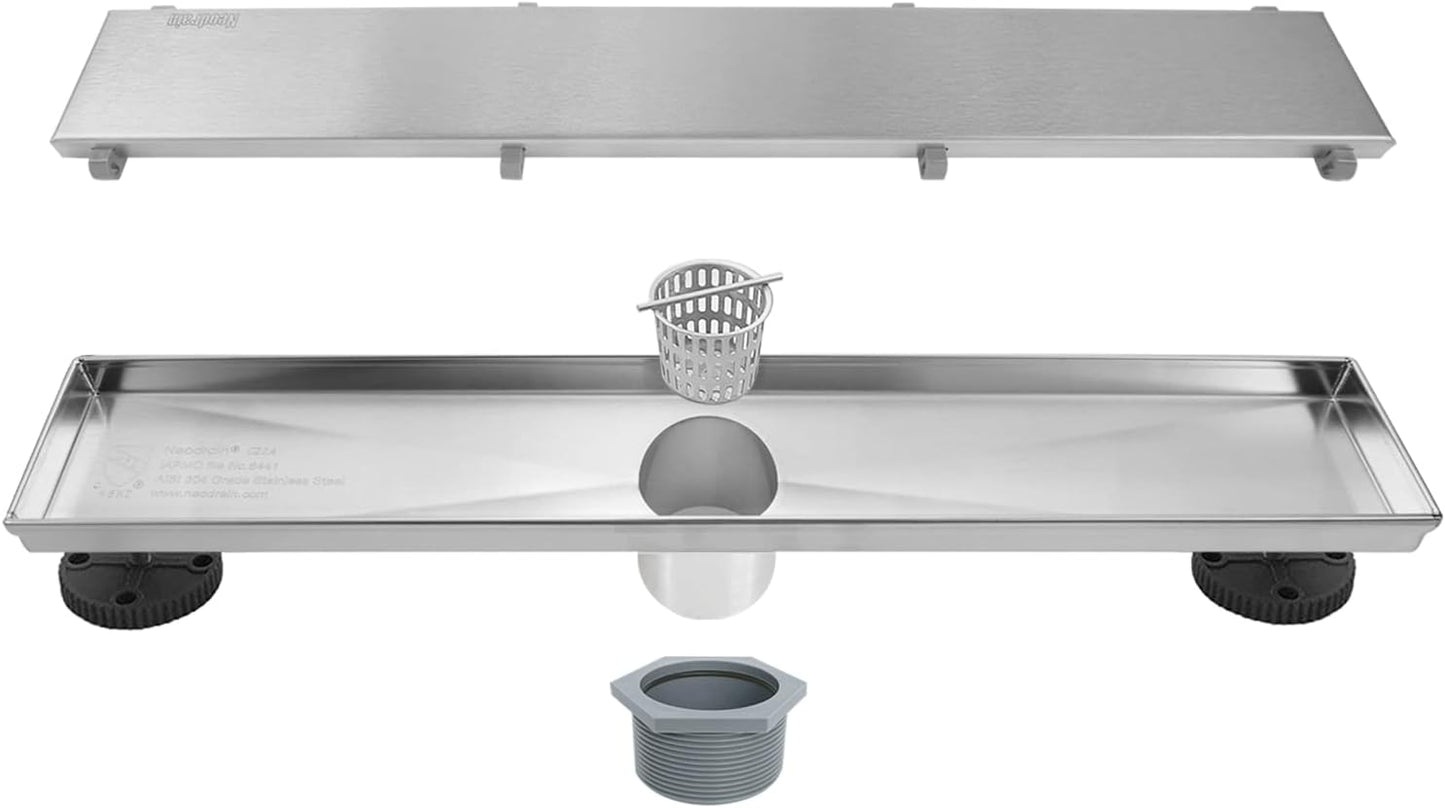 Drenaje ducha 18pulg acero inox cepillado 304 2en1