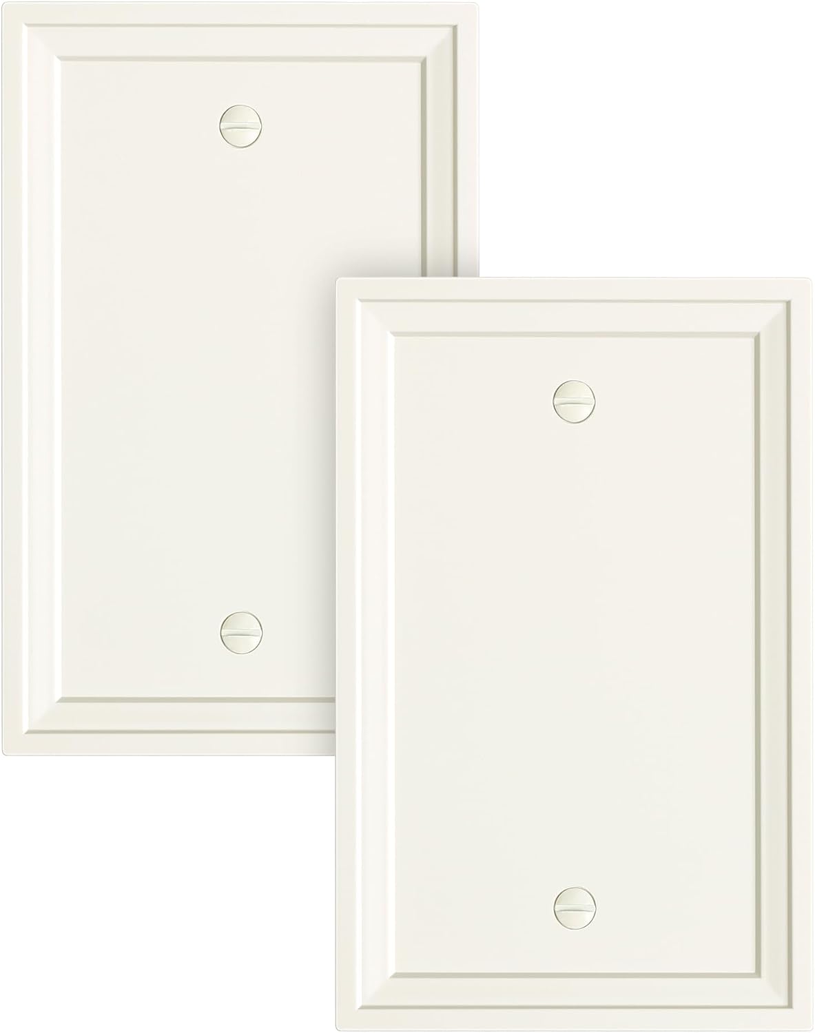 2 Pzas Placas Pared Cubierta Tomacorriente Blanco Material Natural