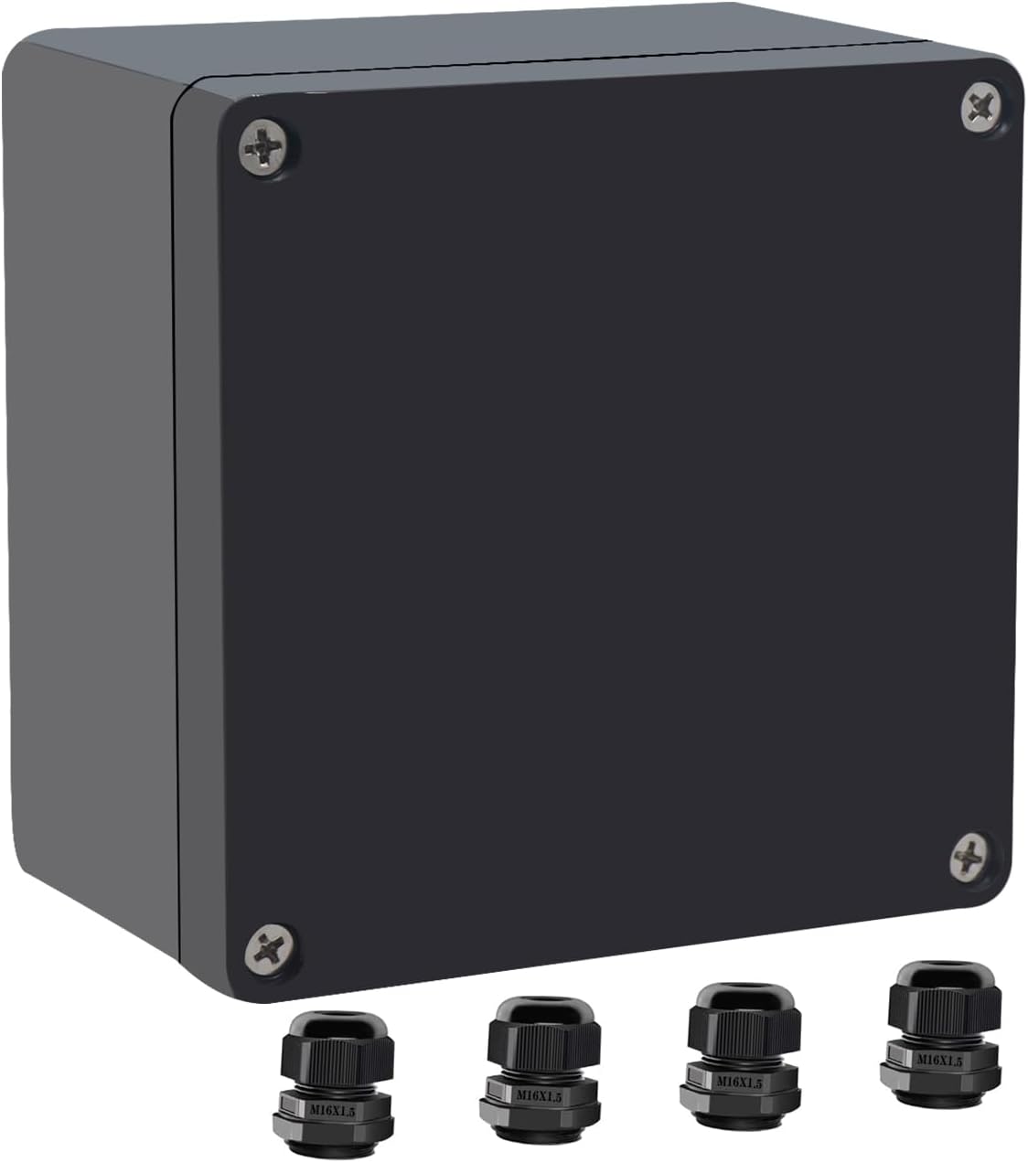 Caja conexiones IP65 plástico ABS 4 espárragos M16 120x120x75mm