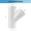 2 Pzas Accesorios PVC Wye 1-1/2pulg para Construcción