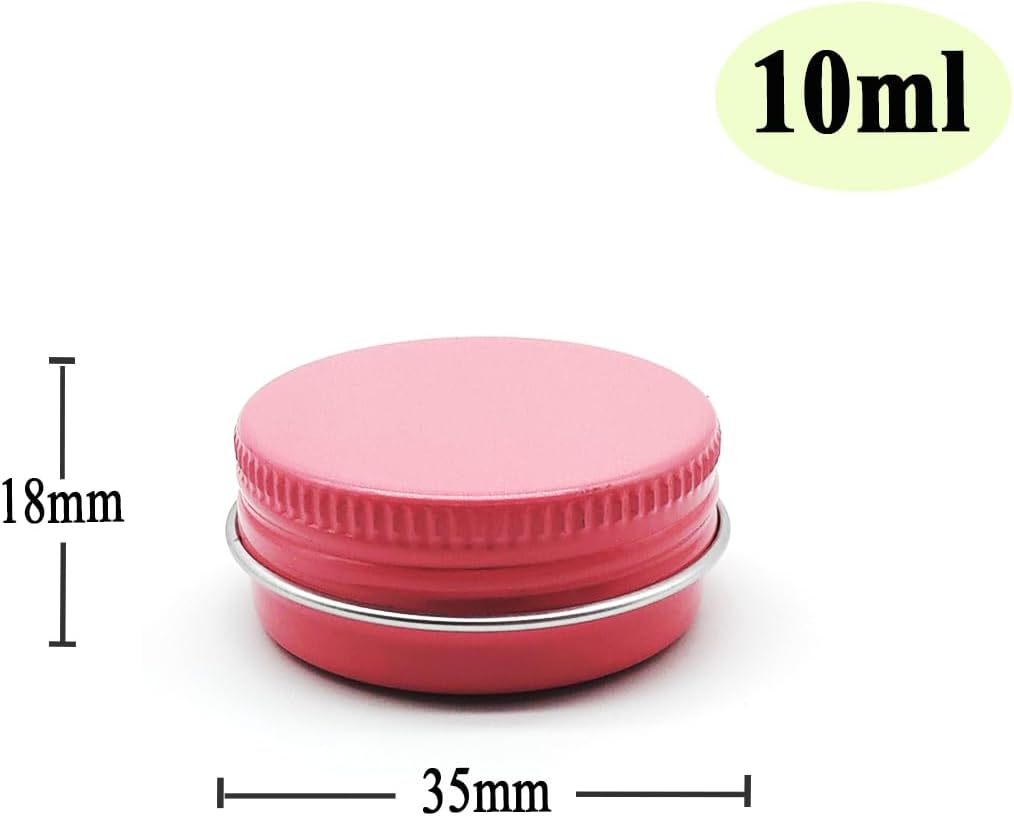 Tarro aluminio 0.35oz con tapa roscada para cosméticos