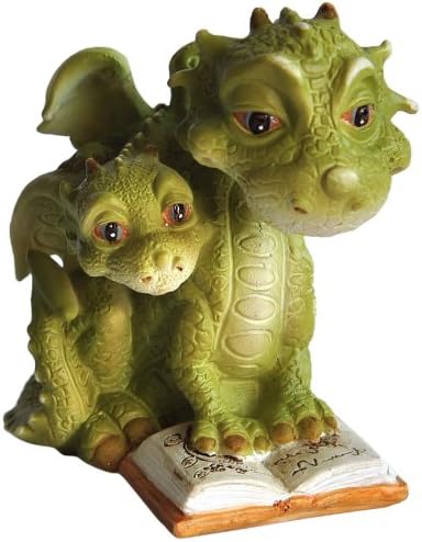 Jardín hadas miniatura terrario mamá dragón bebé