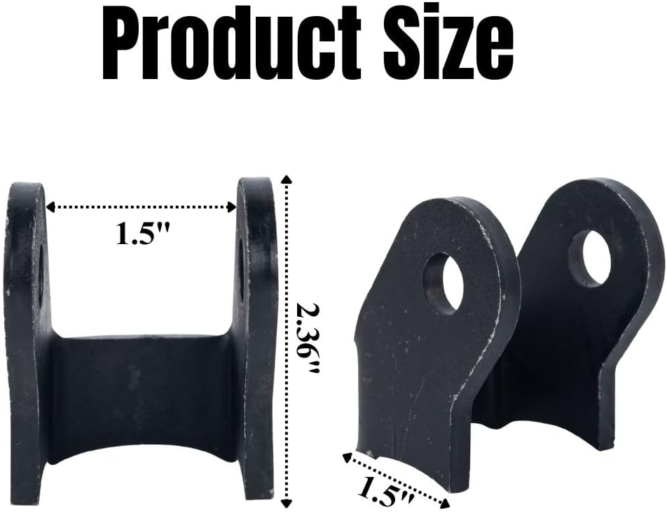 2 Soportes Choque Curvados Negro para Remolques