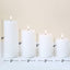 Velas pilar LED parpadeantes sin llama blancas 3-8 pulg set 4
