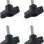4 Pzas Tornillo Plástico M6 Acero Inox 304 Negro