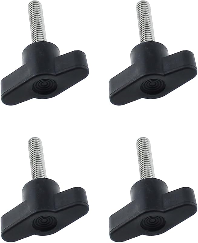 4 Pzas Tornillo Plástico M6 Acero Inox 304 Negro