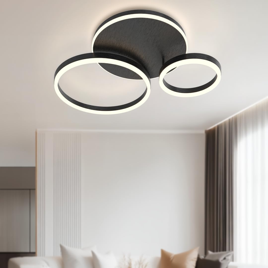 Lámpara techo empotrada 3 círculos 24pulg LED regulable