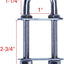 Ojo de arco acero inox 1" vástago doble 2-3/4"