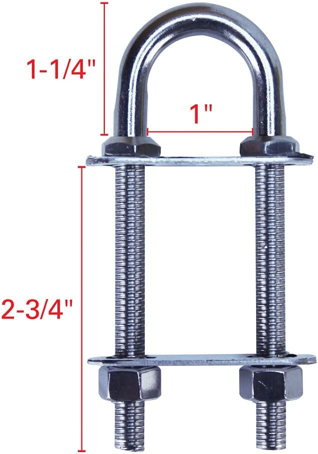 Ojo de arco acero inox 1" vástago doble 2-3/4"